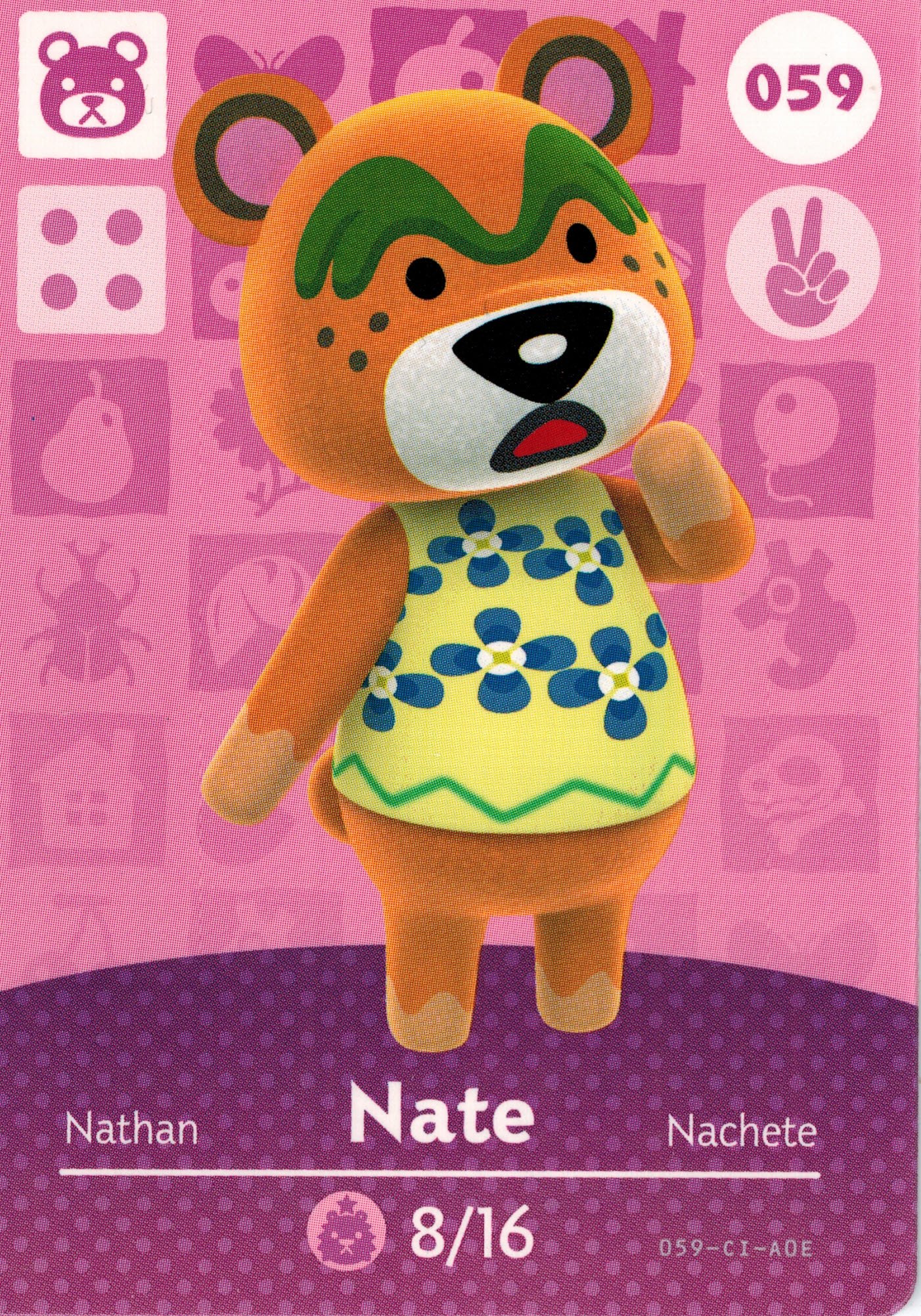 Amazon.com: Animal Crossing Happy Home Designer Amiibo Card Nate